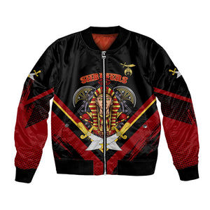 Noble Shriners Bomber Jacket Masonic Egyptian Pharaoh Scimitar Emblem