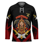 Noble Shriners Hockey Jersey Masonic Egyptian Pharaoh Scimitar Emblem