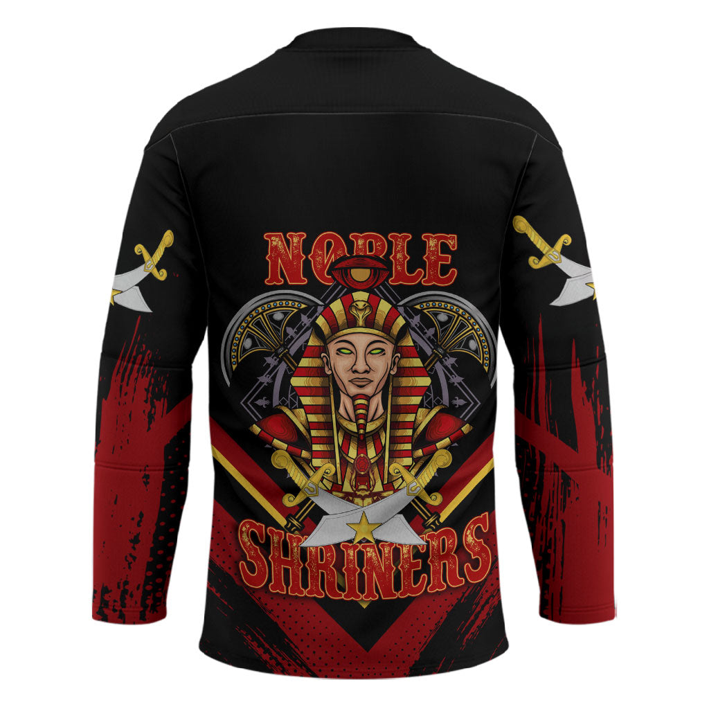 Noble Shriners Hockey Jersey Masonic Egyptian Pharaoh Scimitar Emblem