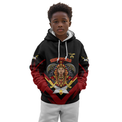 Noble Shriners Kid Hoodie Masonic Egyptian Pharaoh Scimitar Emblem