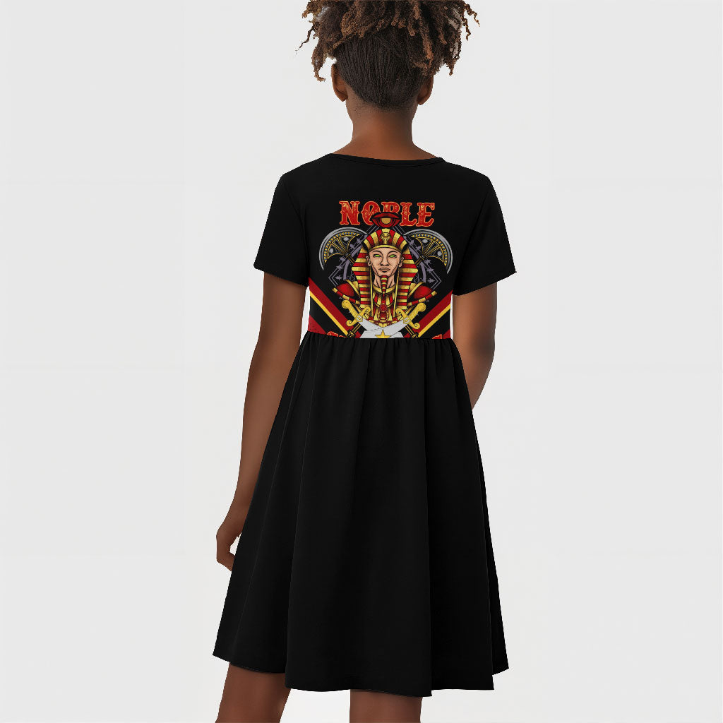 Noble Shriners Kid Short Sleeve Dress Masonic Egyptian Pharaoh Scimitar Emblem