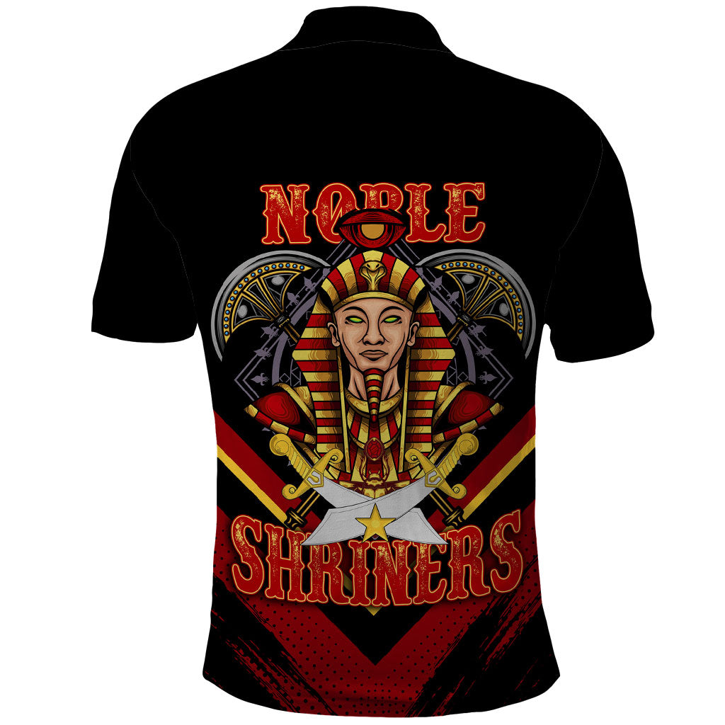 Noble Shriners Polo Shirt Masonic Egyptian Pharaoh Scimitar Emblem