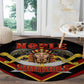 Noble Shriners Round Carpet Masonic Egyptian Pharaoh Scimitar Emblem