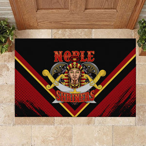 Noble Shriners Rubber Doormat Masonic Egyptian Pharaoh Scimitar Emblem