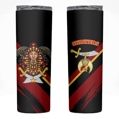 Noble Shriners Skinny Tumbler Masonic Egyptian Pharaoh Scimitar Emblem