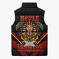 Noble Shriners Sleeveless Puffer Jacket Masonic Egyptian Pharaoh Scimitar Emblem