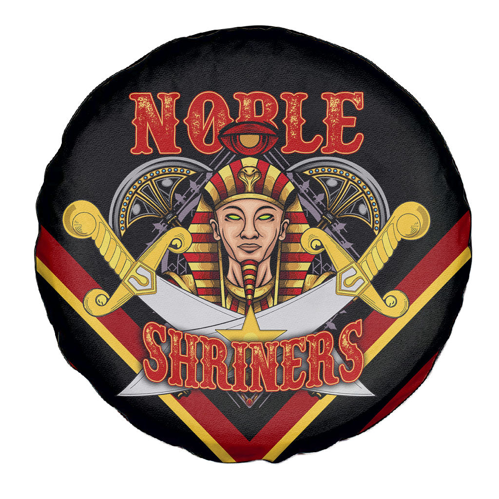 Noble Shriners Spare Tire Cover Masonic Egyptian Pharaoh Scimitar Emblem
