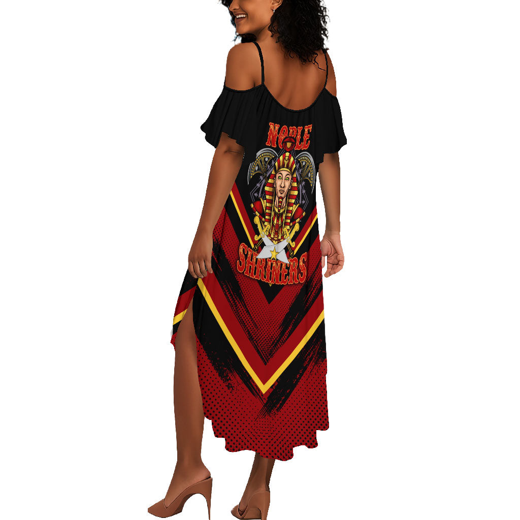 Noble Shriners Summer Maxi Dress Masonic Egyptian Pharaoh Scimitar Emblem