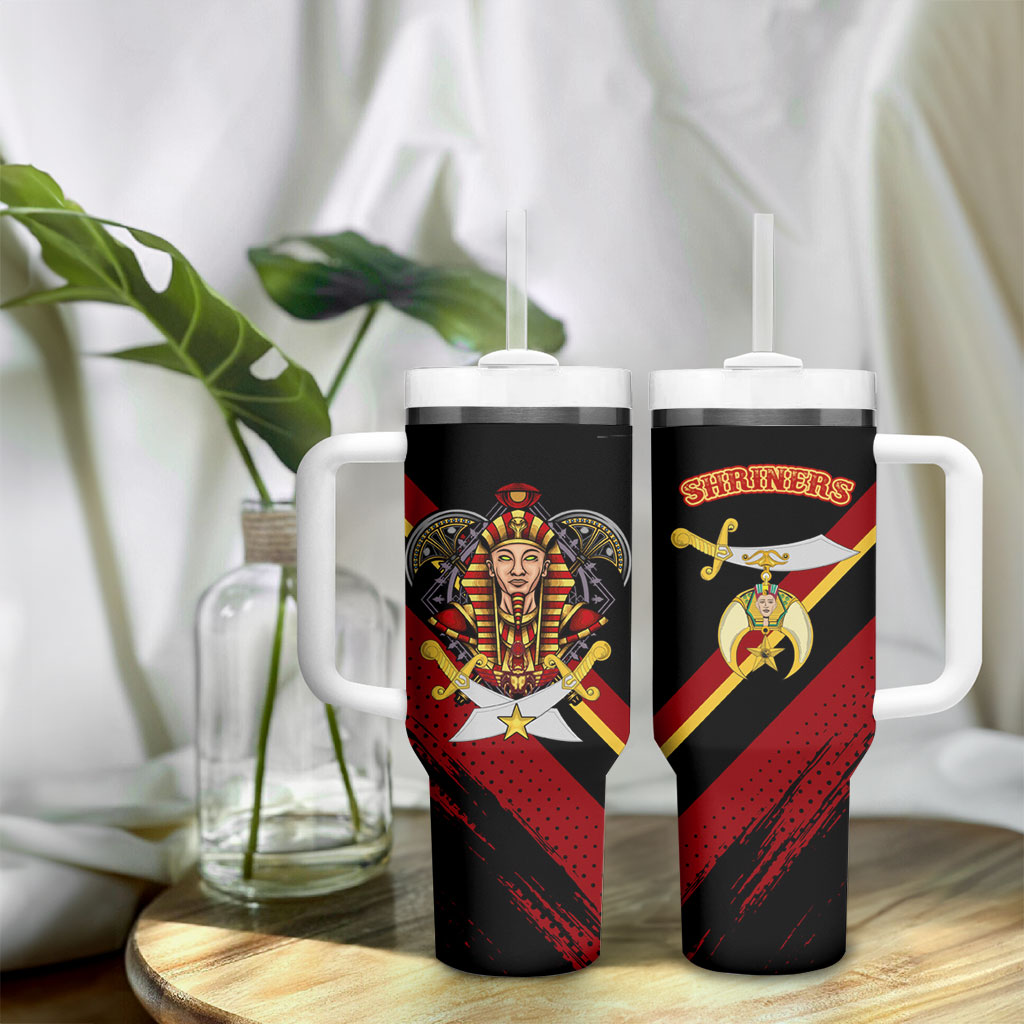 Noble Shriners Tumbler With Handle Masonic Egyptian Pharaoh Scimitar Emblem