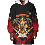 Noble Shriners Wearable Blanket Hoodie Masonic Egyptian Pharaoh Scimitar Emblem