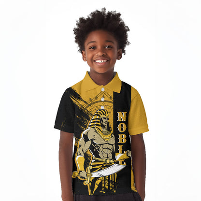 Noble Shriners Kid Polo Shirt Egyptian Pharaoh Warrior - Scimitar Sword
