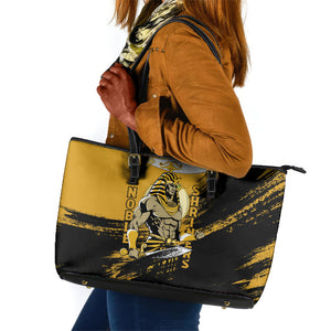 Noble Shriners Leather Tote Bag Egyptian Pharaoh Warrior - Scimitar Sword