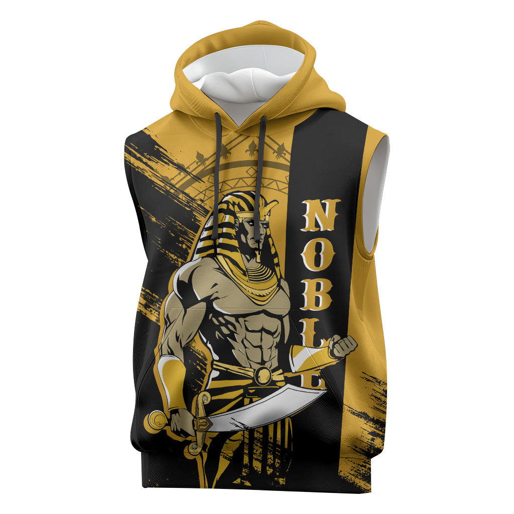 Noble Shriners Sleeveless Hoodie Egyptian Pharaoh Warrior - Scimitar Sword