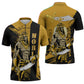Noble Shriners Zipper Polo Shirt Egyptian Pharaoh Warrior - Scimitar Sword