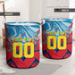 Personalized DR Congo Football Leopard Victory Laundry Basket Congolese Soccer Comic Style