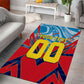 Personalized DR Congo Football Leopard Victory Area Rug Congolese Soccer Comic Style