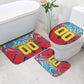 Personalized DR Congo Football Leopard Victory Bathroom Set Congolese Soccer Comic Style