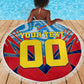 Personalized DR Congo Football Leopard Victory Beach Blanket Congolese Soccer Comic Style