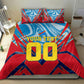 Personalized DR Congo Football Leopard Victory Bedding Set Congolese Soccer Comic Style