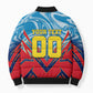 Personalized DR Congo Football Leopard Victory Bomber Puffer Jacket Congolese Soccer Comic Style