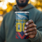 Personalized DR Congo Football Leopard Victory 4 in 1 Can Cooler Tumbler Congolese Soccer Comic Style