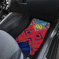 Personalized DR Congo Football Leopard Victory Car Mats Congolese Soccer Comic Style