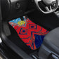 Personalized DR Congo Football Leopard Victory Car Mats Congolese Soccer Comic Style