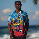 Personalized DR Congo Football Leopard Victory Hawaiian Shirt Congolese Soccer Comic Style