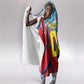 Personalized DR Congo Football Leopard Victory Hooded Blanket Congolese Soccer Comic Style