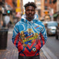 Personalized DR Congo Football Leopard Victory Hoodie Congolese Soccer Comic Style