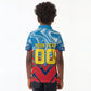 Personalized DR Congo Football Leopard Victory Kid Polo Shirt Congolese Soccer Comic Style