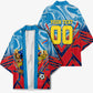 Personalized DR Congo Football Leopard Victory Kimono Congolese Soccer Comic Style