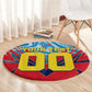 Personalized DR Congo Football Leopard Victory Round Carpet Congolese Soccer Comic Style