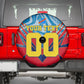 Personalized DR Congo Football Leopard Victory Spare Tire Cover Congolese Soccer Comic Style