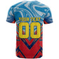 Personalized DR Congo Football Leopard Victory T shirt Congolese Soccer Comic Style