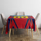 Personalized DR Congo Football Leopard Victory Tablecloth Congolese Soccer Comic Style