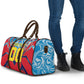 Personalized DR Congo Football Leopard Victory Travel Bag Congolese Soccer Comic Style
