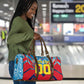 Personalized DR Congo Football Leopard Victory Travel Bag Congolese Soccer Comic Style