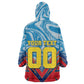 Personalized DR Congo Football Leopard Victory Wearable Blanket Hoodie Congolese Soccer Comic Style