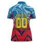 Personalized DR Congo Football Leopard Victory Women Polo Shirt Congolese Soccer Comic Style