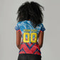 Personalized DR Congo Football Leopard Victory Women V-Neck T-Shirt Congolese Soccer Comic Style