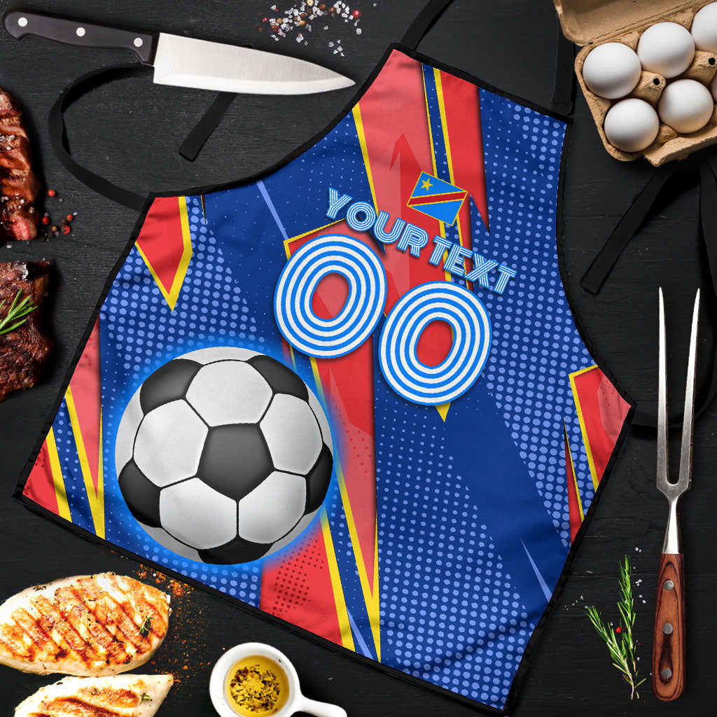 Personalized DR Congo Football Leopard GOAL Apron Congolese Football Champion - Dynamic Halftone Soccer Style