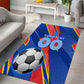 Personalized DR Congo Football Leopard GOAL Area Rug Congolese Football Champion - Dynamic Halftone Soccer Style
