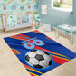 Personalized DR Congo Football Leopard GOAL Area Rug Congolese Football Champion - Dynamic Halftone Soccer Style