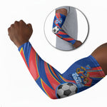 Personalized DR Congo Football Leopard GOAL Arm Sleeves Congolese Football Champion - Dynamic Halftone Soccer Style