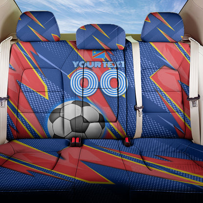Personalized DR Congo Football Leopard GOAL Back Car Seat Cover Congolese Football Champion - Dynamic Halftone Soccer Style