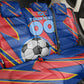 Personalized DR Congo Football Leopard GOAL Back Car Seat Cover Congolese Football Champion - Dynamic Halftone Soccer Style