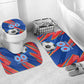 Personalized DR Congo Football Leopard GOAL Bathroom Set Congolese Football Champion - Dynamic Halftone Soccer Style