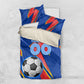 Personalized DR Congo Football Leopard GOAL Bedding Set Congolese Football Champion - Dynamic Halftone Soccer Style