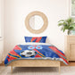 Personalized DR Congo Football Leopard GOAL Bedding Set Congolese Football Champion - Dynamic Halftone Soccer Style